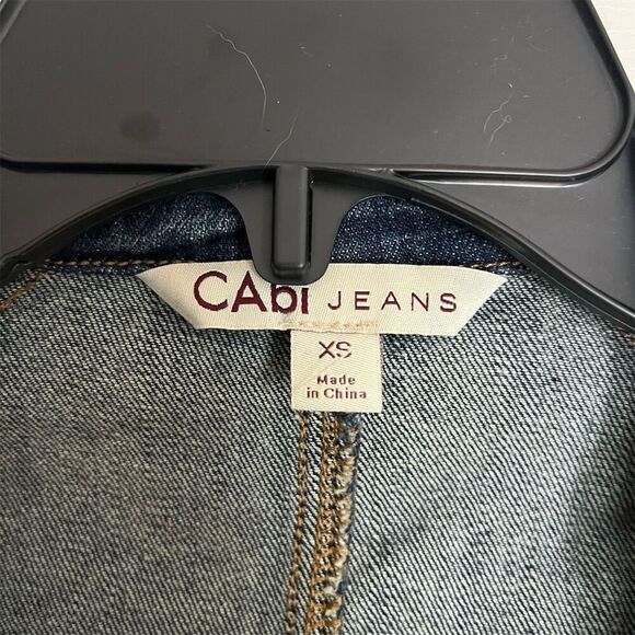 CAbi Women's XS Vintage Double-Breasted Denim Jacket Blue Casual - Picture 3 of 6